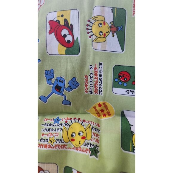 Material Green Cotton Happy Monsters Cartoon blocks 8 yards of 45" Cotton Fabr - Picture 10 of 16
